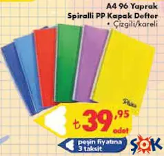 RHİNO A4 96 YAPRAK SPİRALLİ PP KAPAK DEFTER ÇİZGİLİ/KARELİ indirimli fiyat RHİNO A4 96 YAPRAK SPİRALLİ PP KAPAK DEFTER ÇİZGİLİ/KARELİ fiyat ve kampanya bilgisi